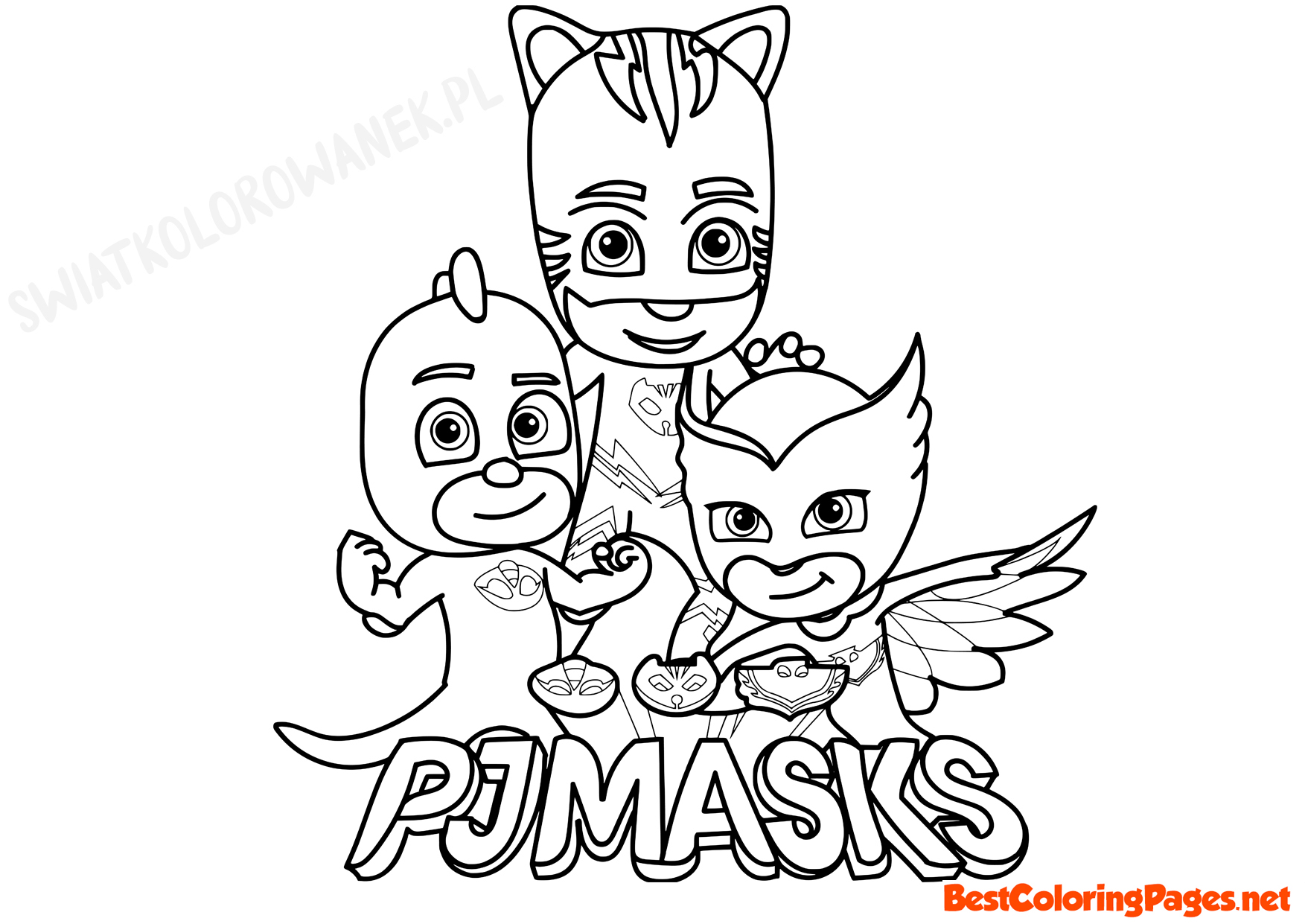 Pj masks coloring pages