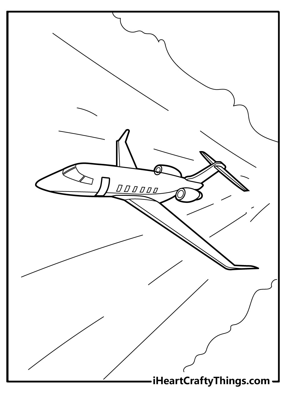 Airplane coloring pages free printables