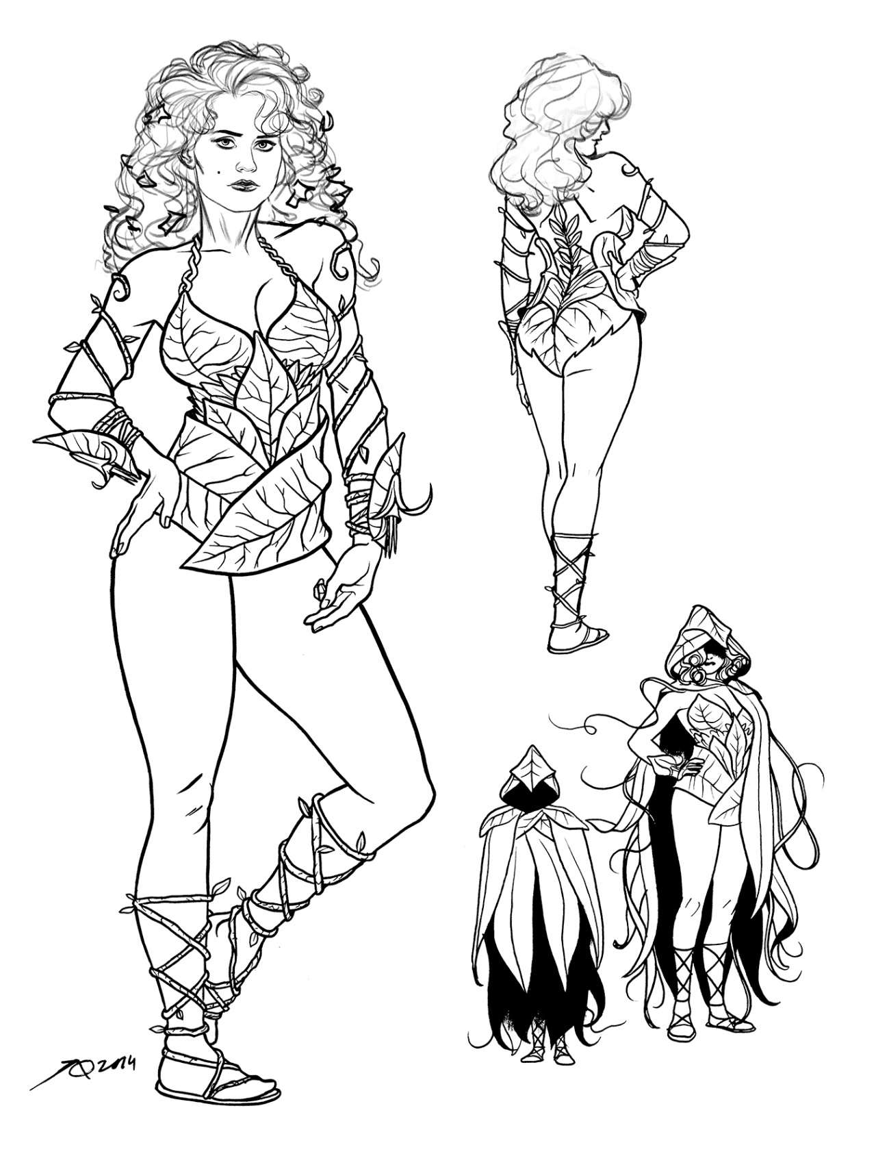 Artwork unused design of geena davis as poison ivy in batman by joe quiãones rdcics