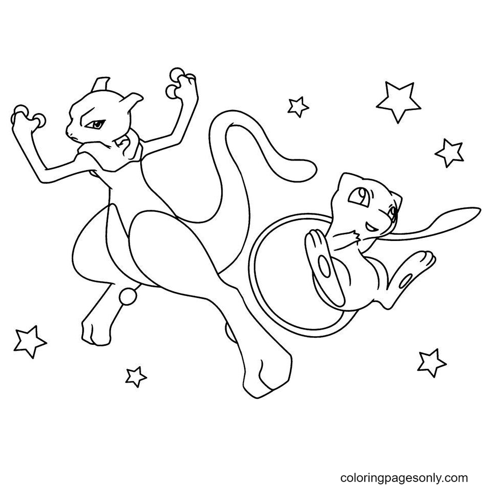Mew coloring pages printable for free download