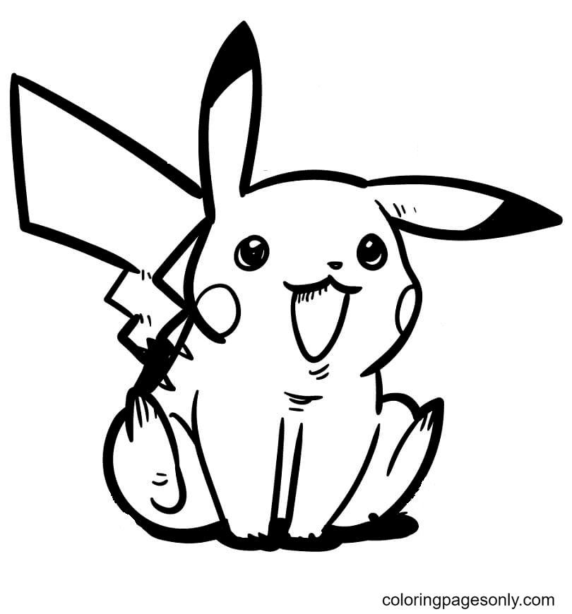 Pikachu coloring pages printable for free download