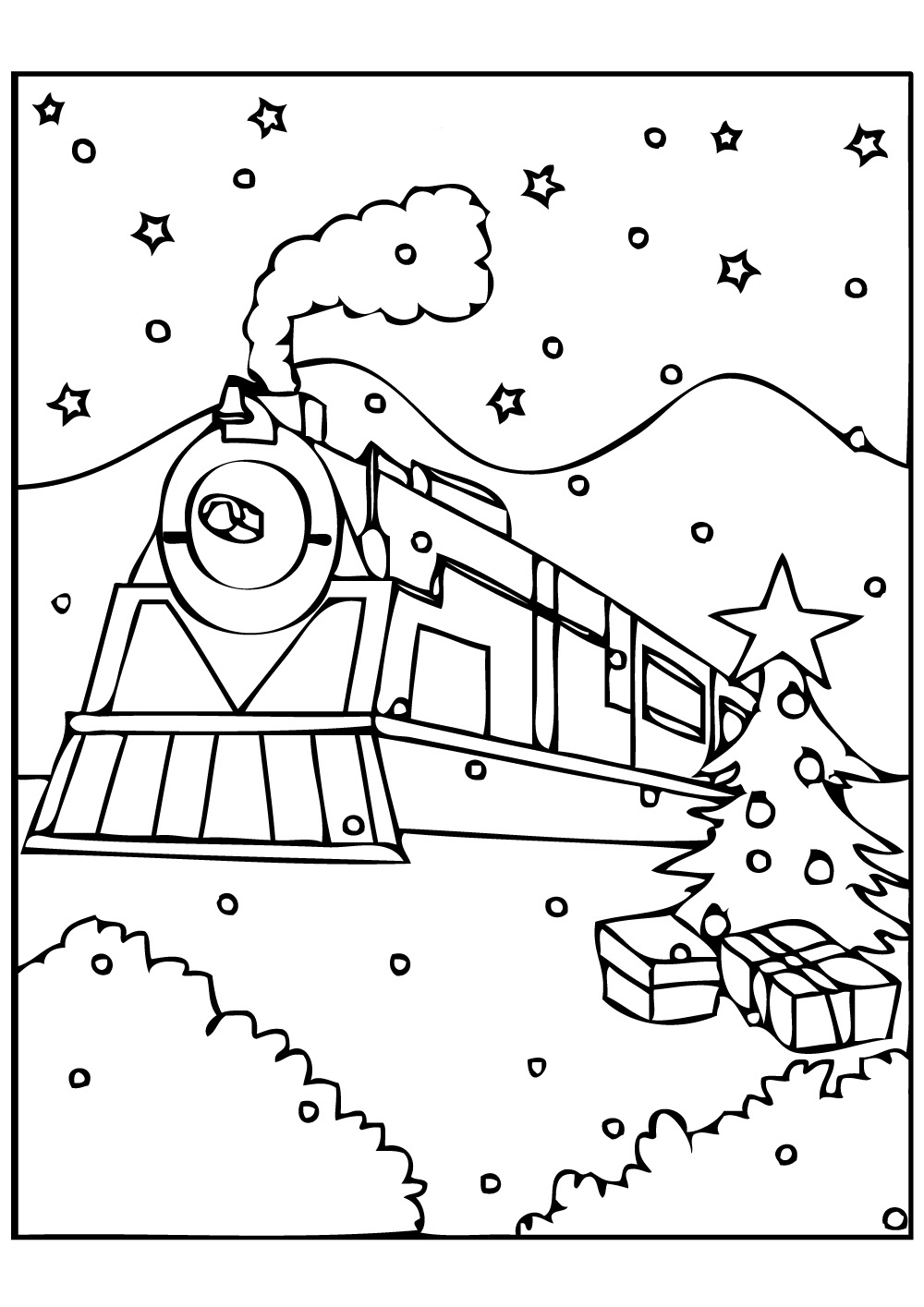 Polar express coloring pages