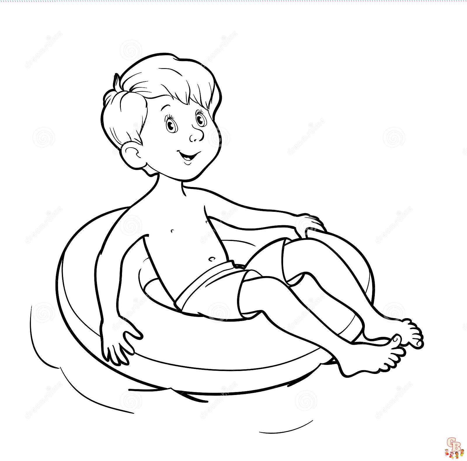 Dive into fun with swimming pool coloring pages