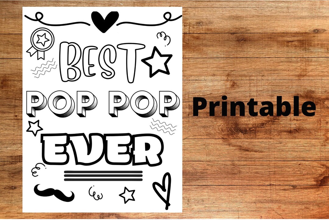 Best pop pop ever coloring page