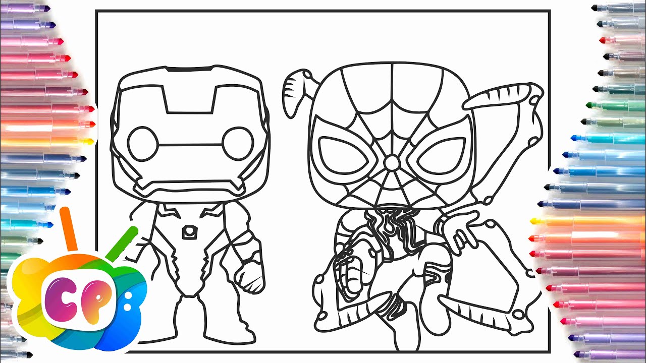 Funko pop spiderman coloring pagesfunko pop iron manelektronomia x stahl x rud