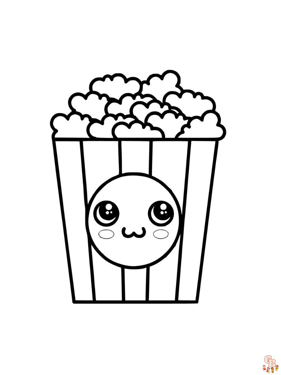 Popcorn coloring pages