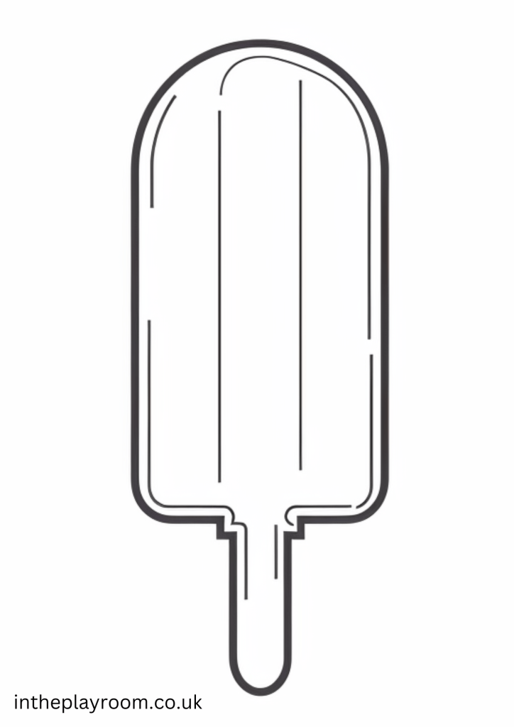 Free printable popsicle template for kids crafts