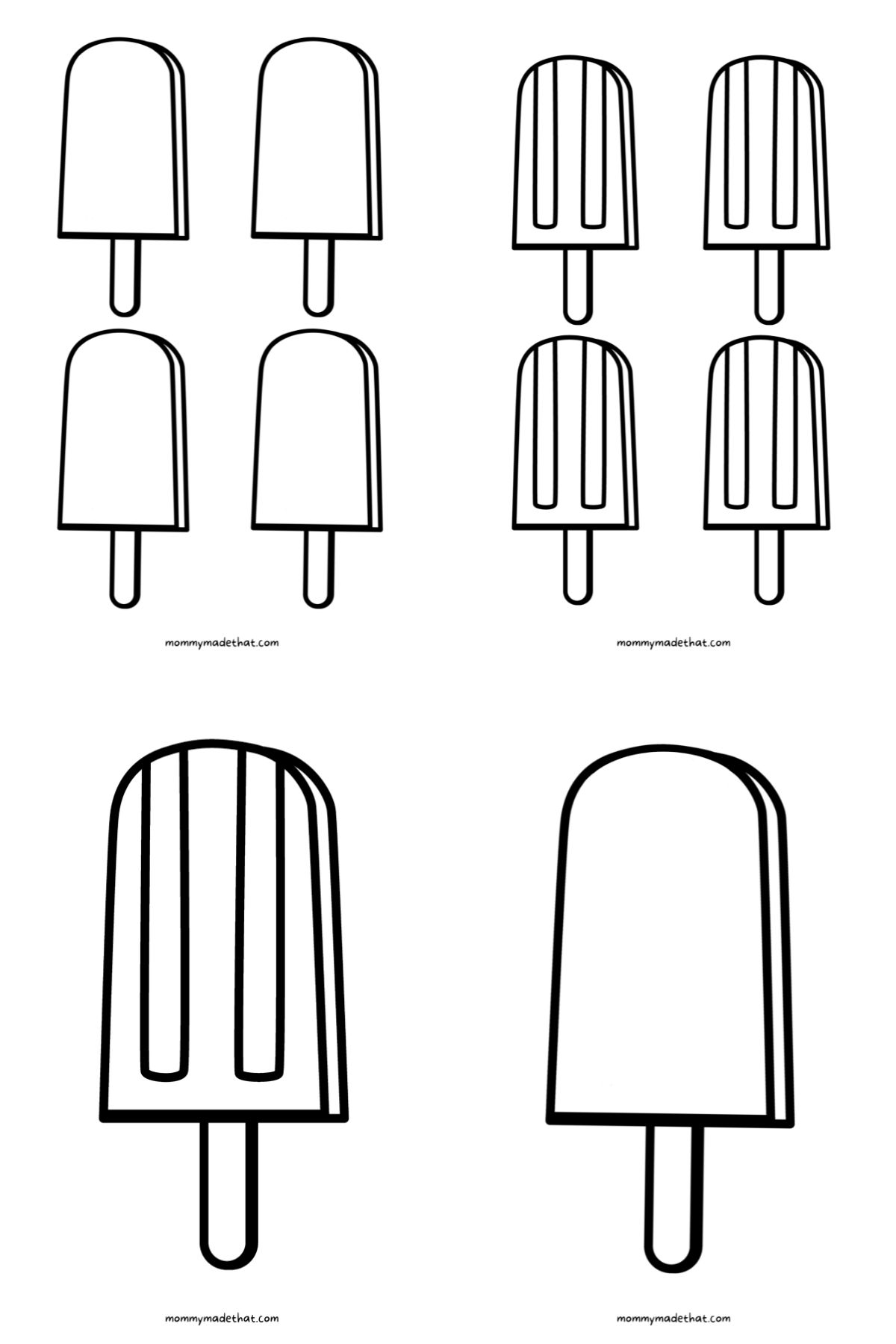 Free printable popsicle templates so many cute ones