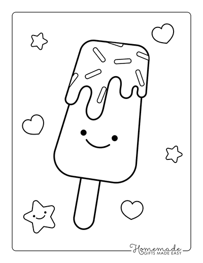 Ice cream coloring pages for kids adults