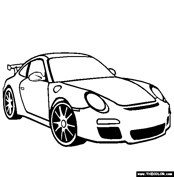 Porsche coloring page free porsche onlin