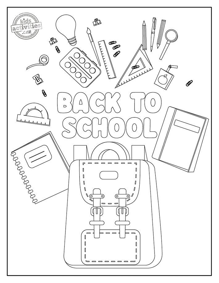 Preschool back to school coloring pages for kids kids activities blog