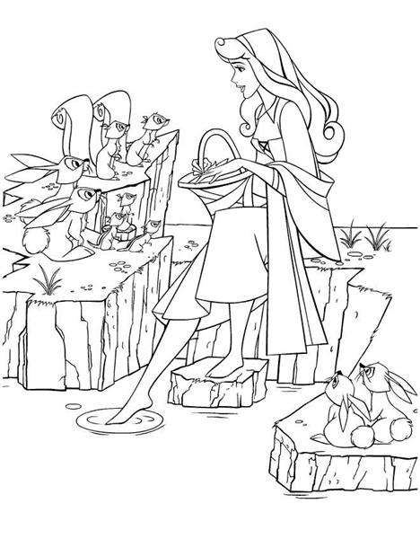 Princess aurora coloring pages team colors