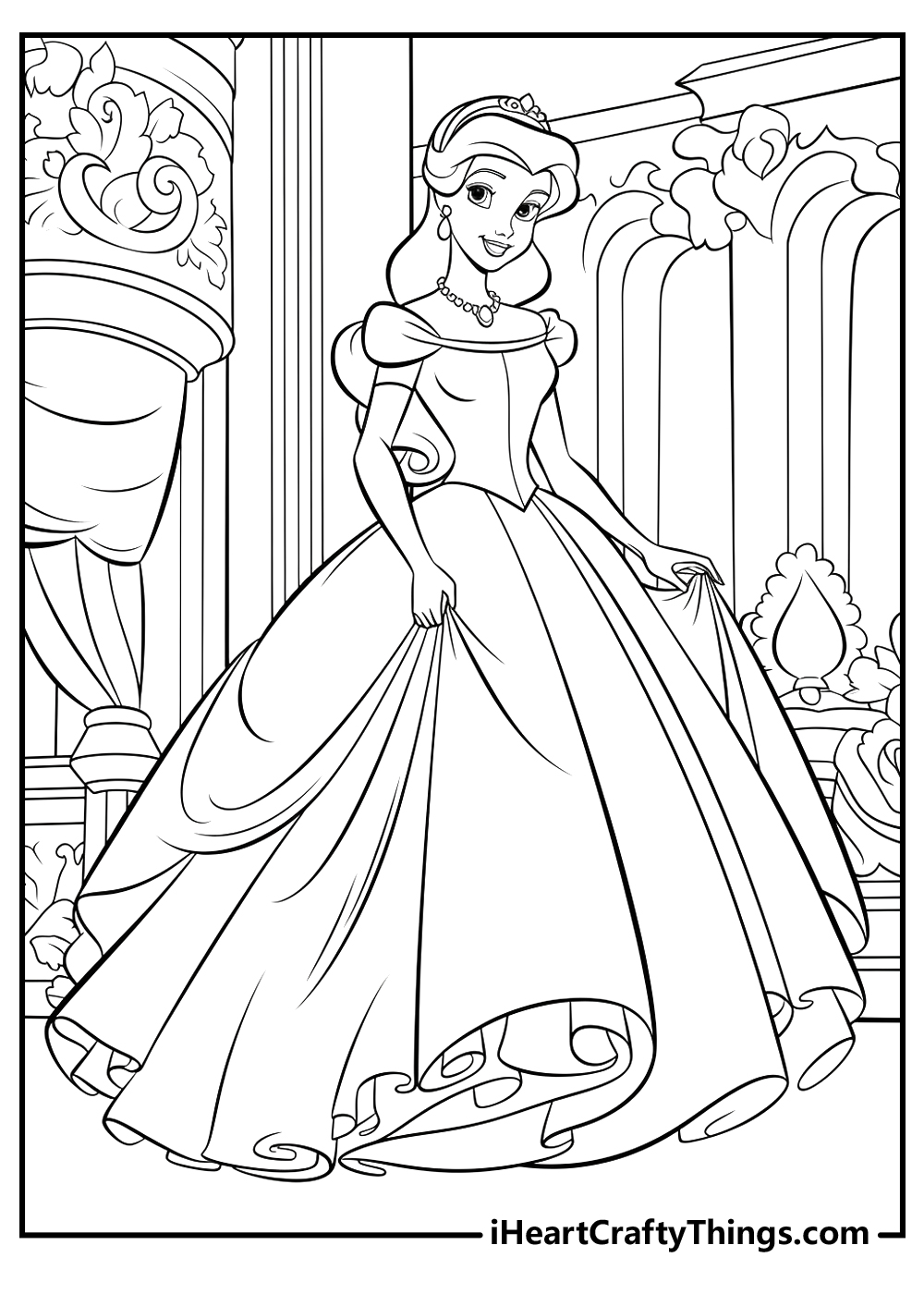 Cinderella coloring pages free printables