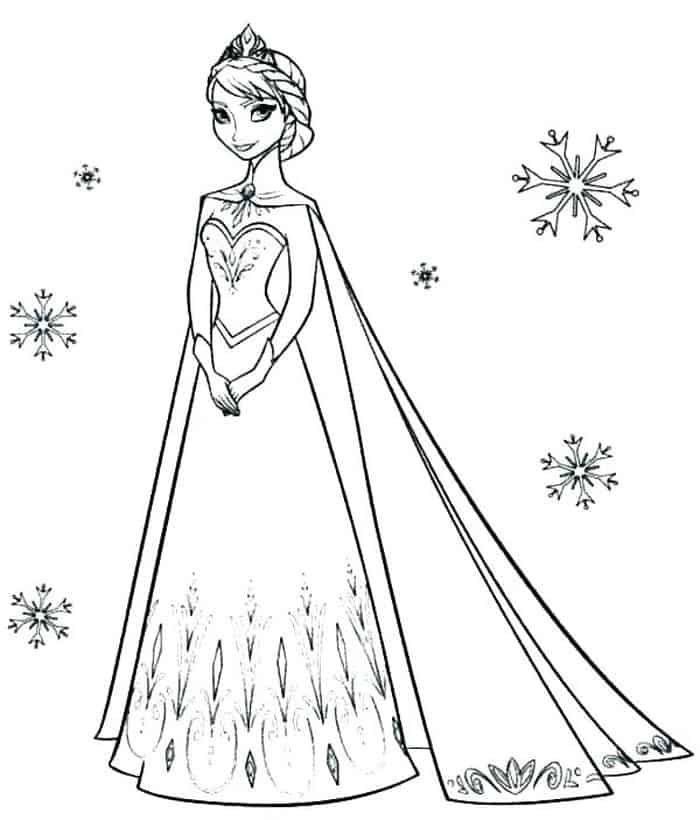 Printable princess coloring pages buku mewarnai elsa tema seni