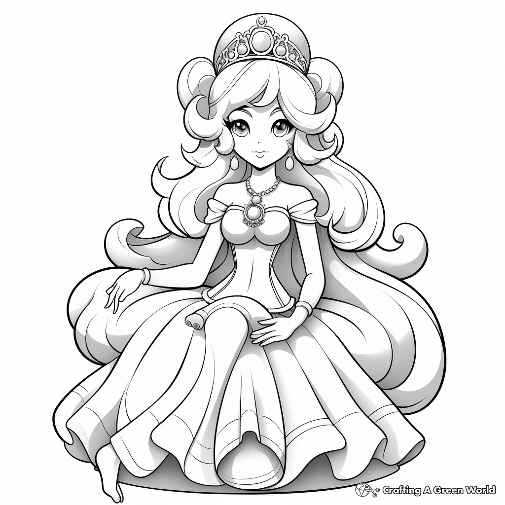 Princess peach coloring pages