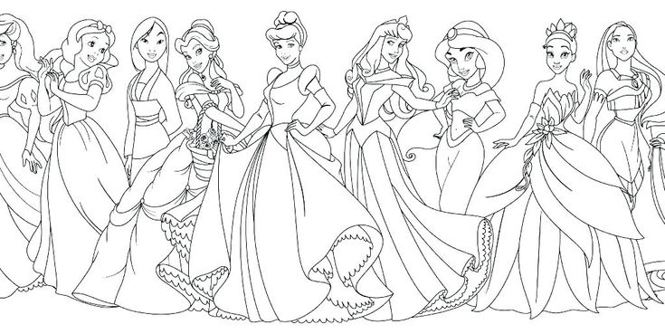 Cute disney princess coloring pages pdf for girls