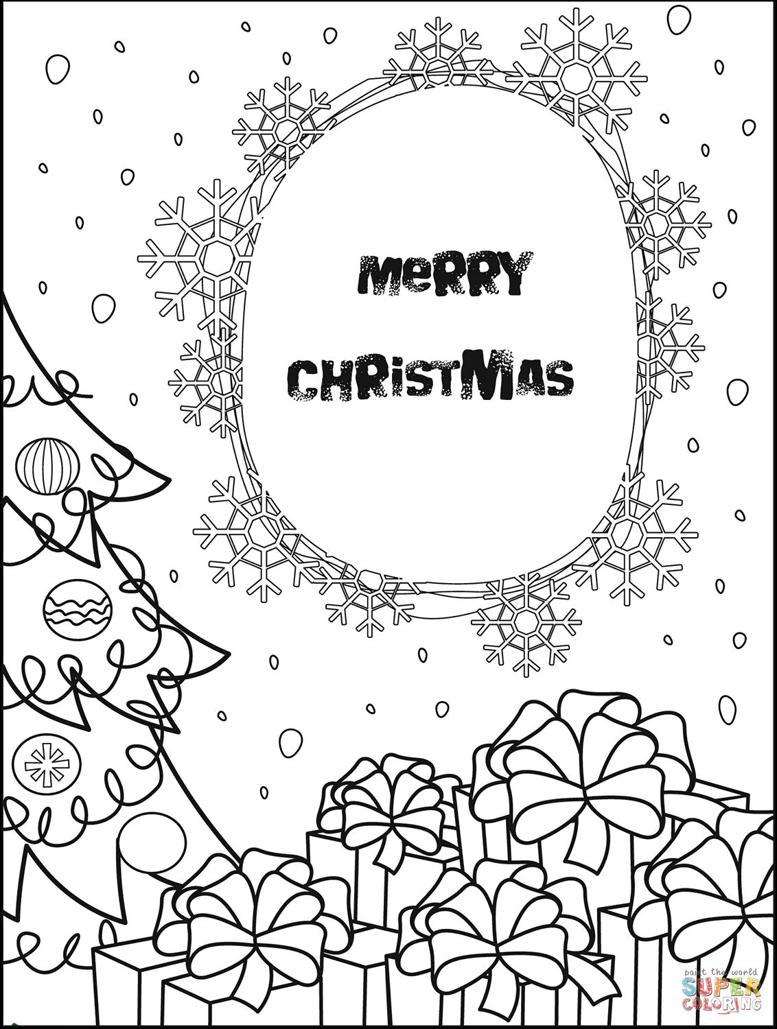 Christmas card coloring page free printable coloring pages