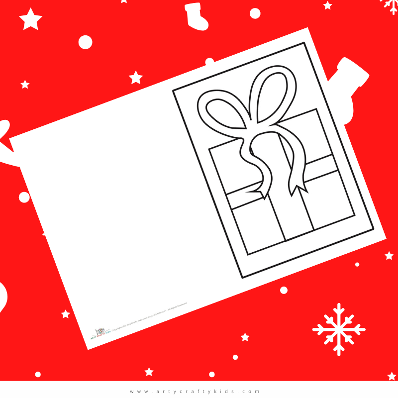 Printable christmas cards for kids to color