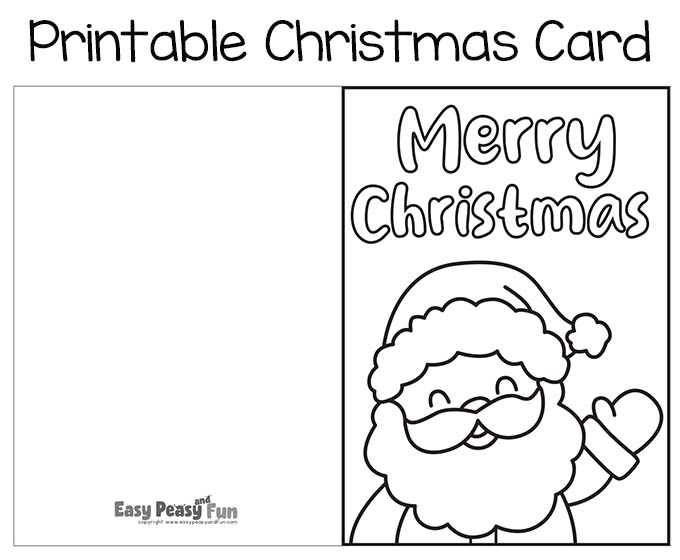 Free printable christmas cards to color