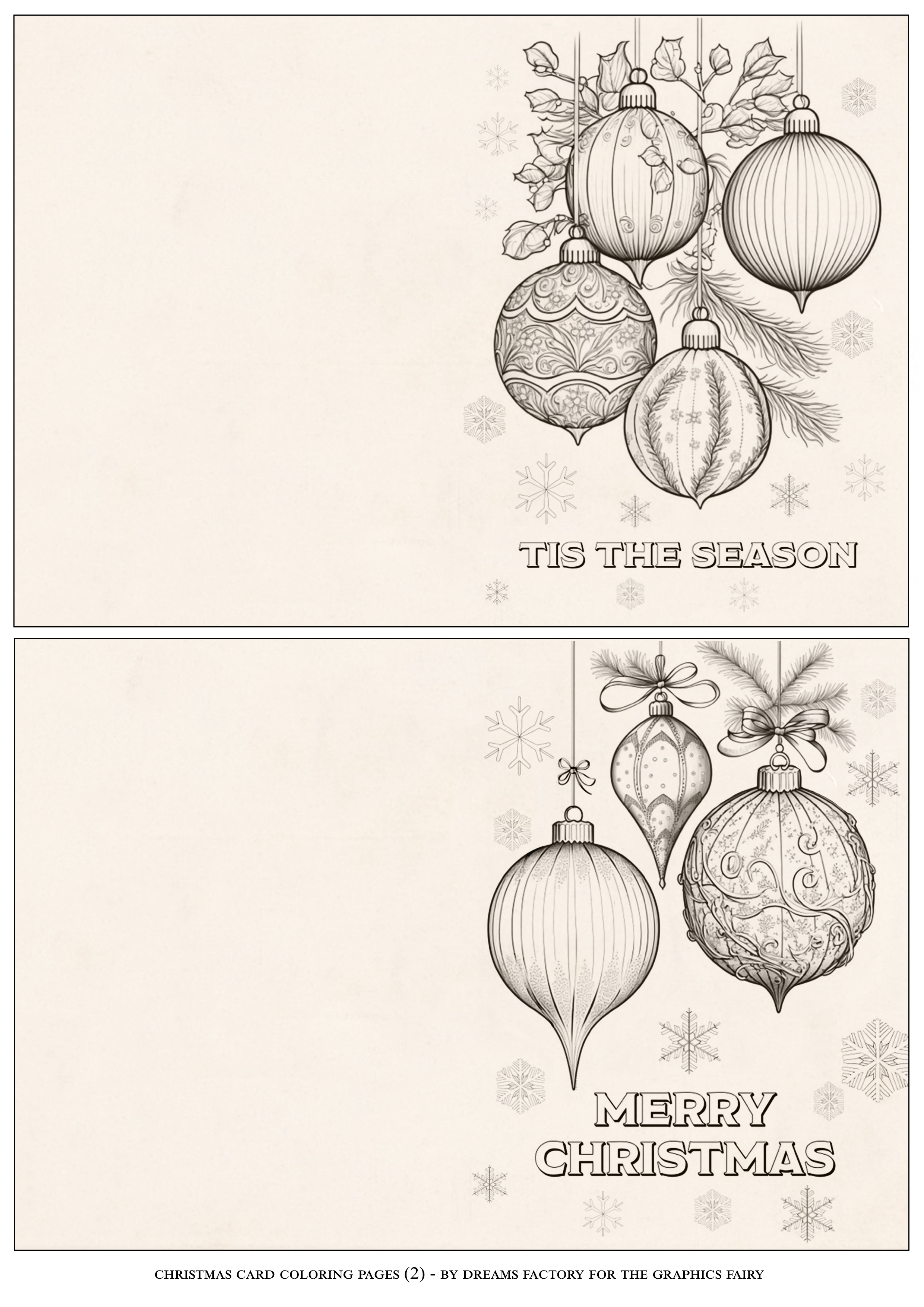 Christmas card coloring pages