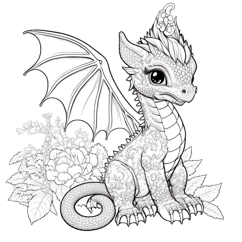 Dragon coloring pages