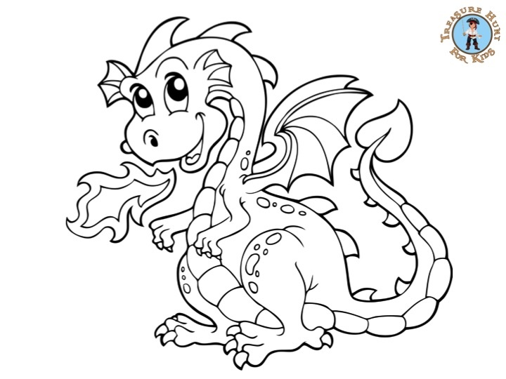 Dragon coloring page