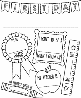 Back to school free coloring pages