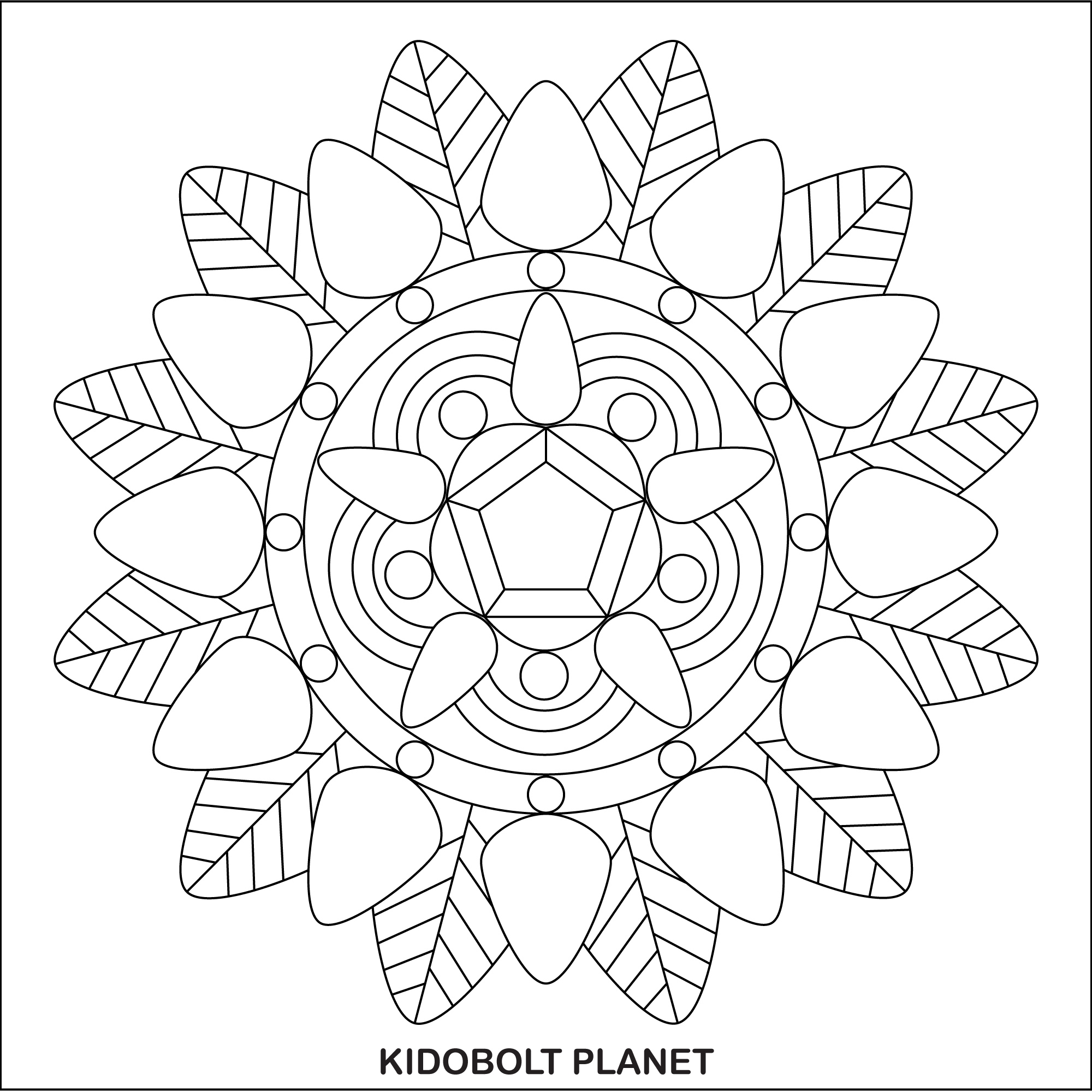 Mandala beautiful flowers printable coloring book made by teachers