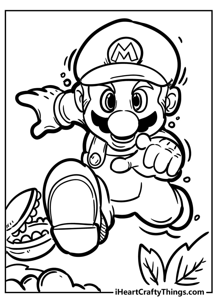 Super mario bros coloring pages free printables