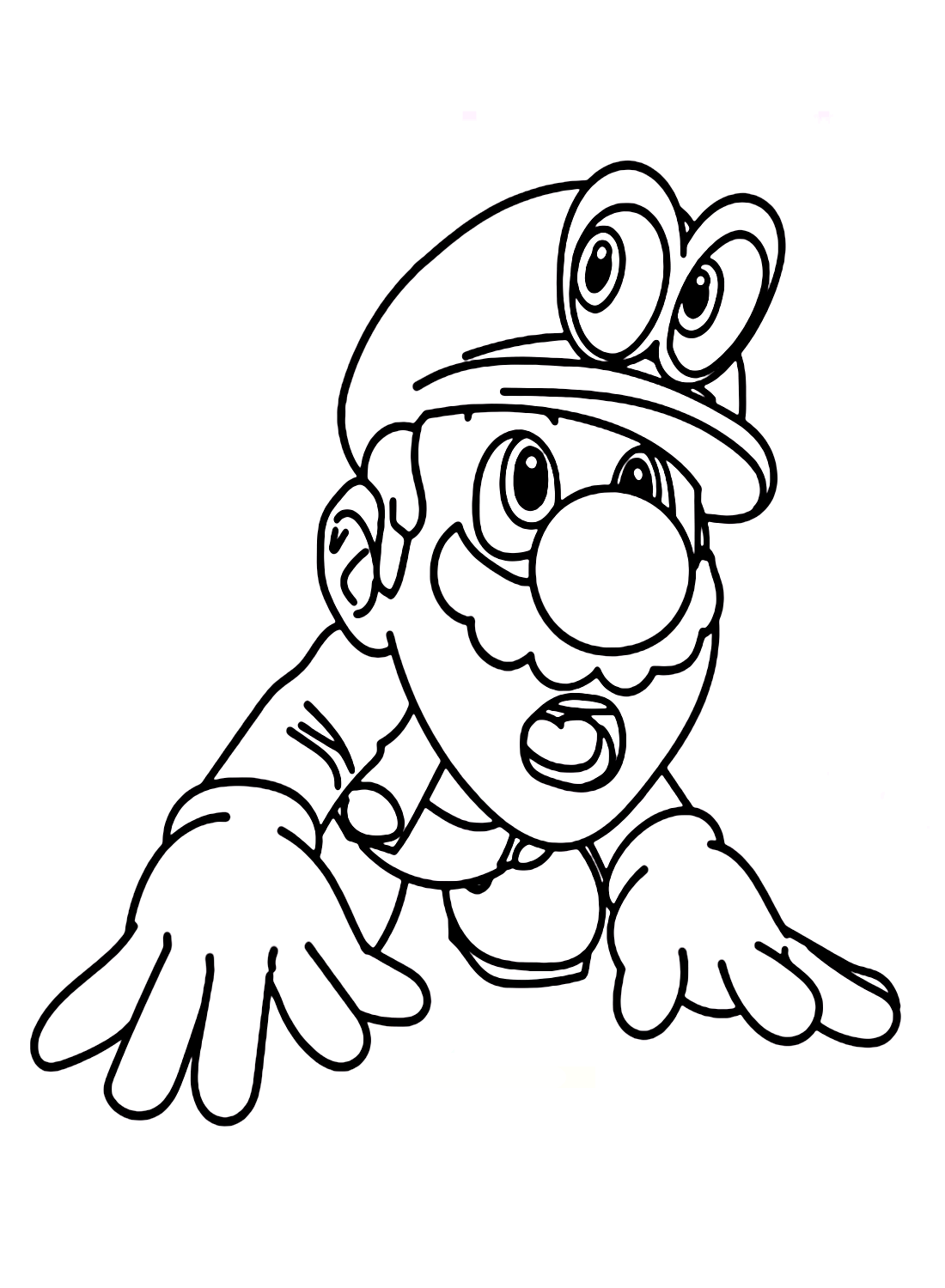 Super mario odyssey coloring pages printable for free download