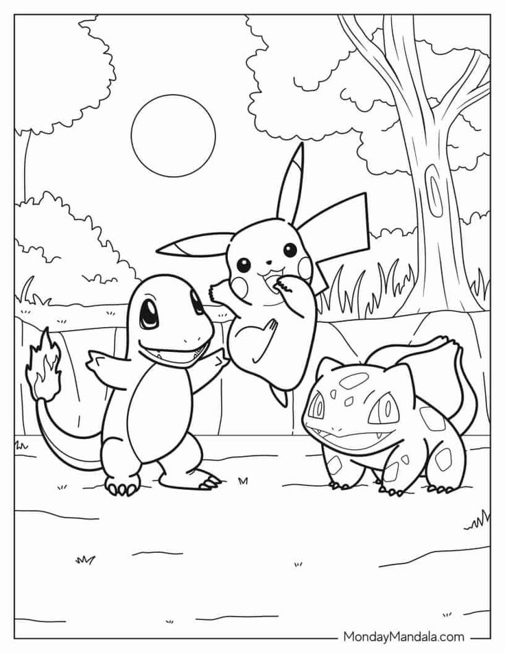 Pokemon coloring pages free pdf printables pokemon coloring pages pokemon coloring pikachu coloring page