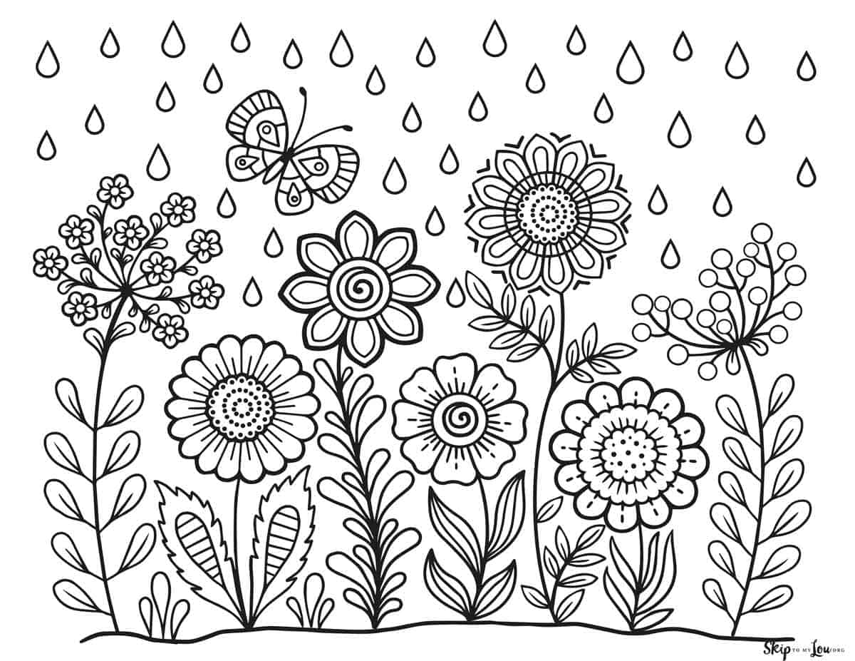 Spring coloring pages skip to my lou