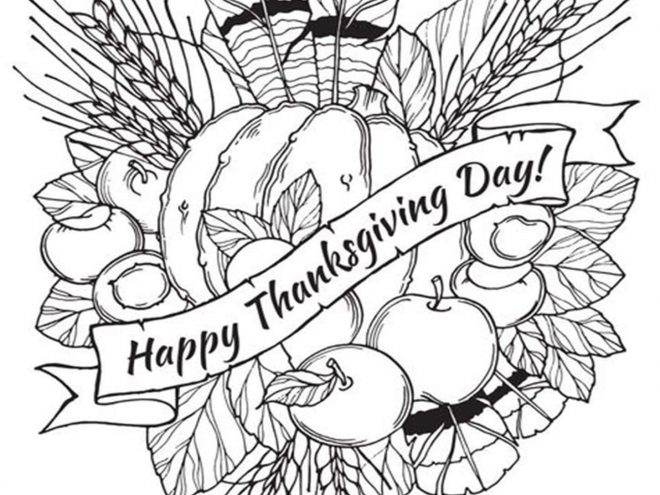 Free printable thanksgiving coloring pages