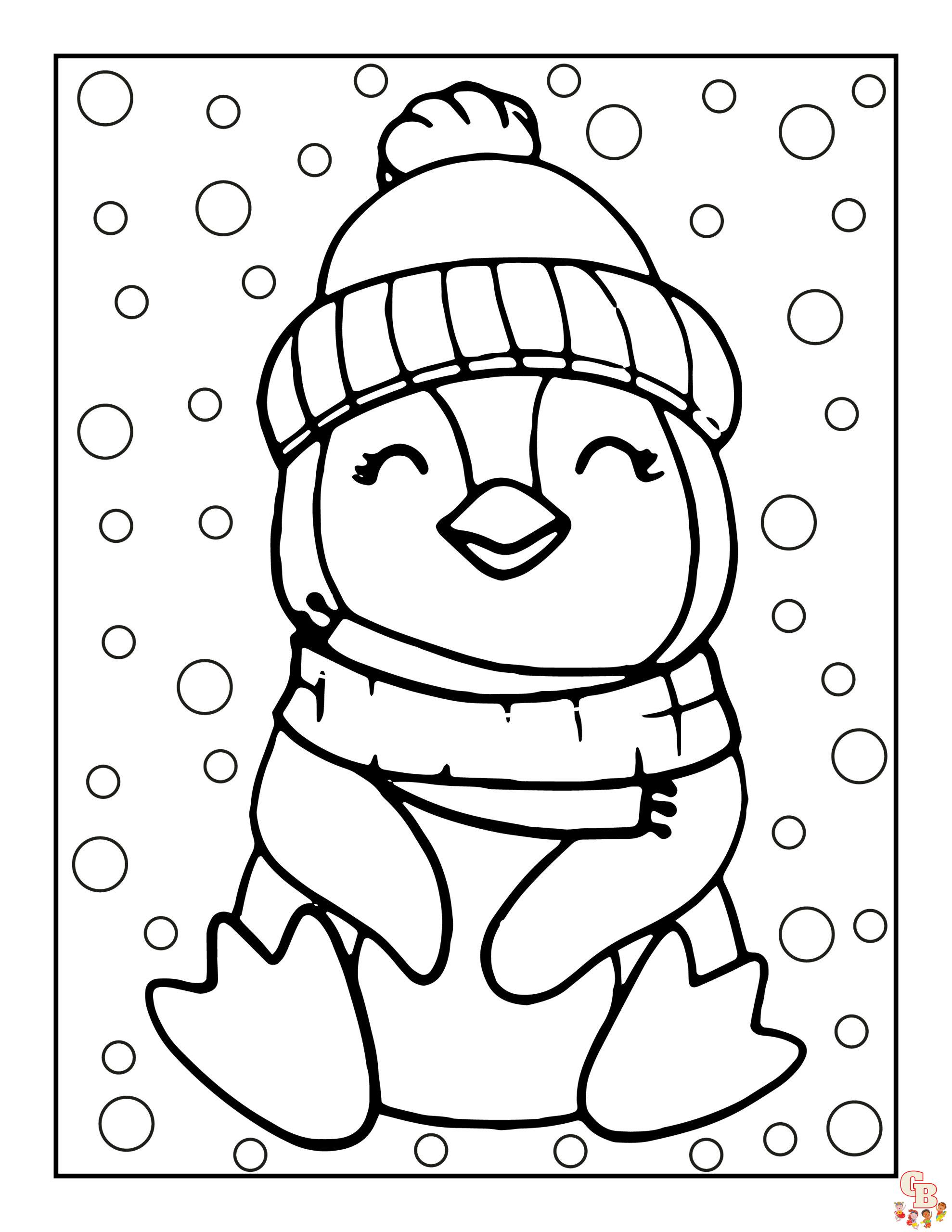 Cute winter coloring pages printable and free coloring for kids