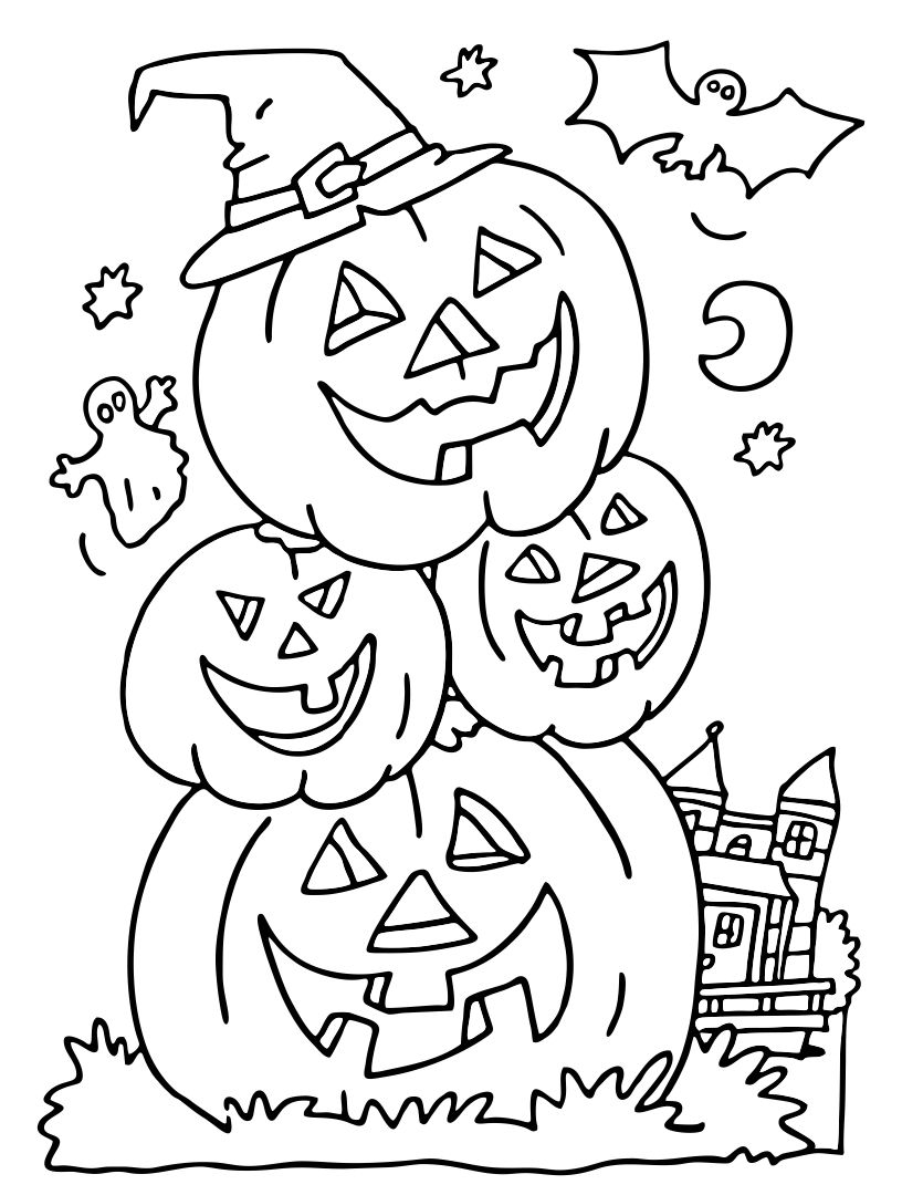 Coloring pages printable halloween pumpkin coloring pages