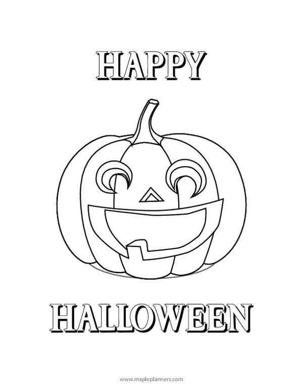 Free printable halloween pumpkin coloring pages