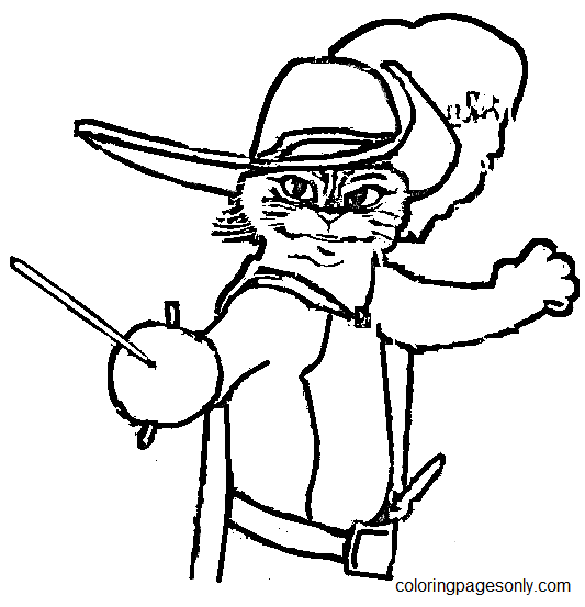 Puss in boots coloring pages printable for free download