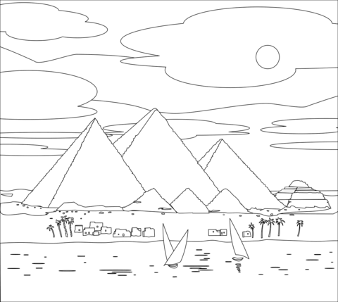 Pyramid coloring page free printable coloring pages