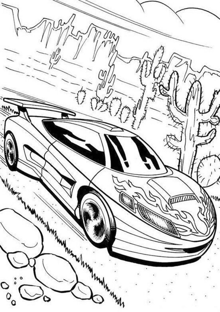 Free easy to print race car coloring pages