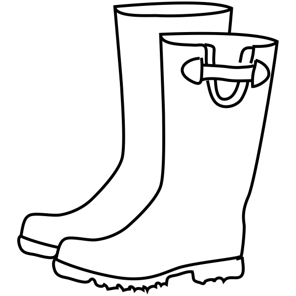 Rain boots craft stamp