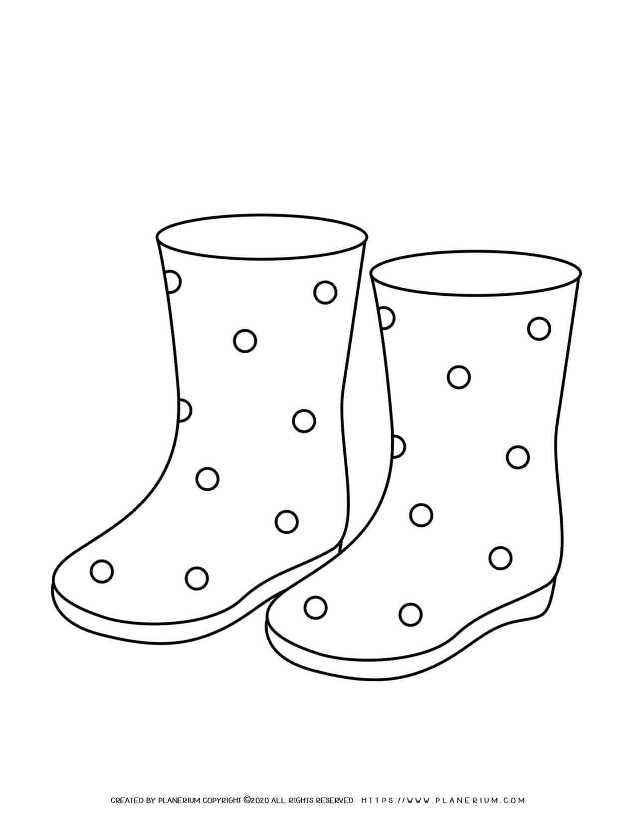 Dotted boots outline