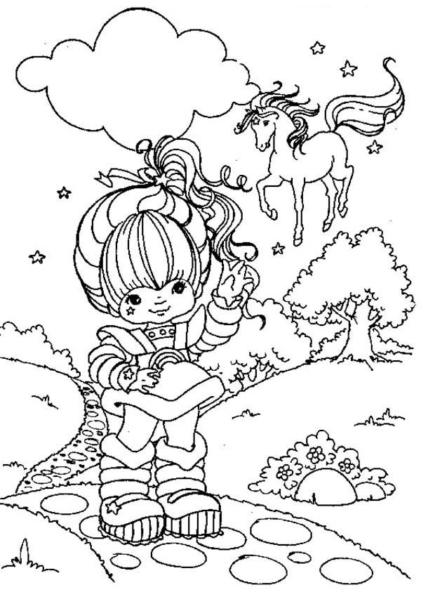 Bring rainbow brite to life with this starlite coloring page