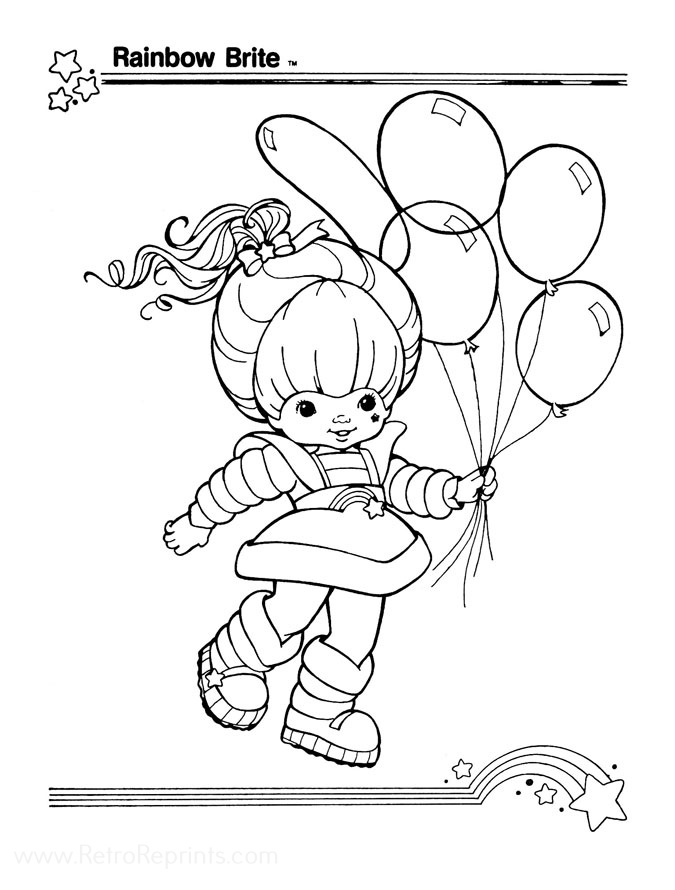 Rainbow brite coloring pages coloring books at retro reprints