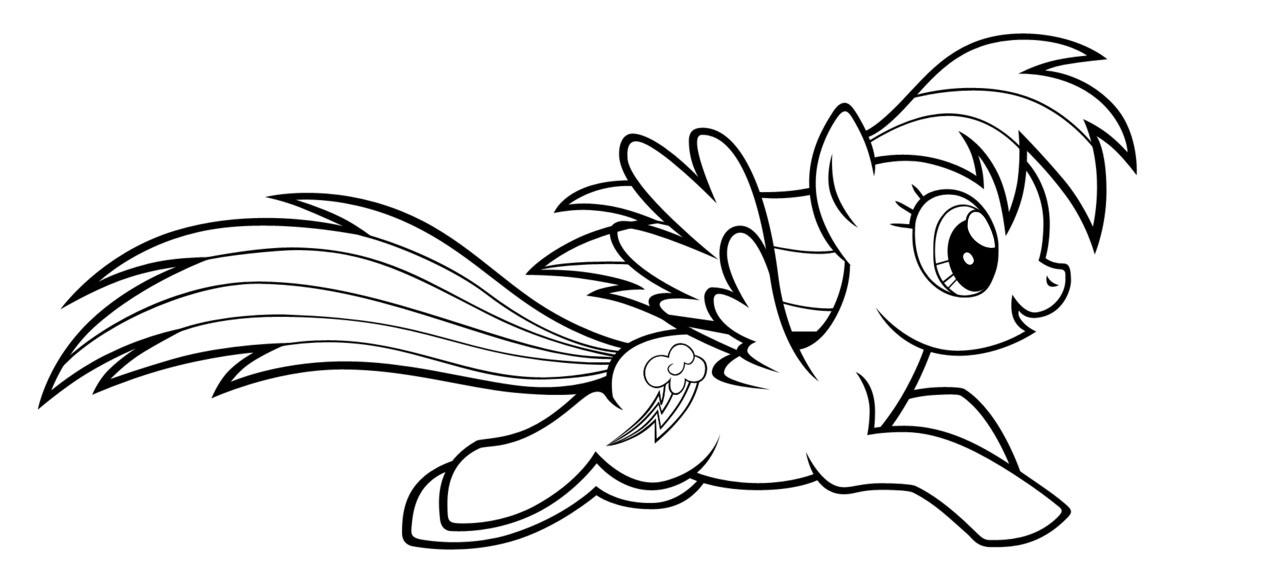 Rainbow dash coloring pages