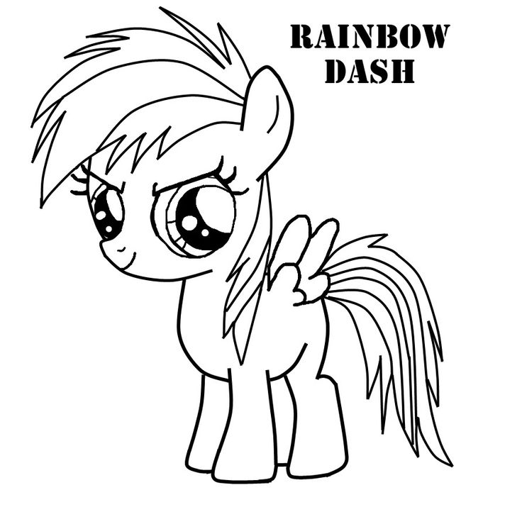 Rainbow dash coloring pages