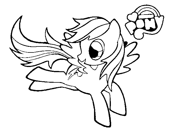 Rainbow dash coloring page