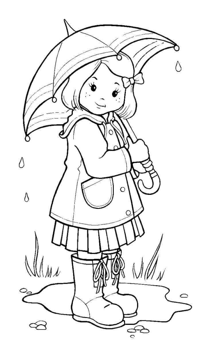 Cute rainy day coloring pages umbrella coloring page coloring pages for kids coloring pictures