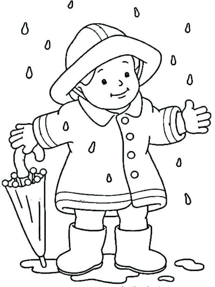 Rainy day coloring pages pdf for kids