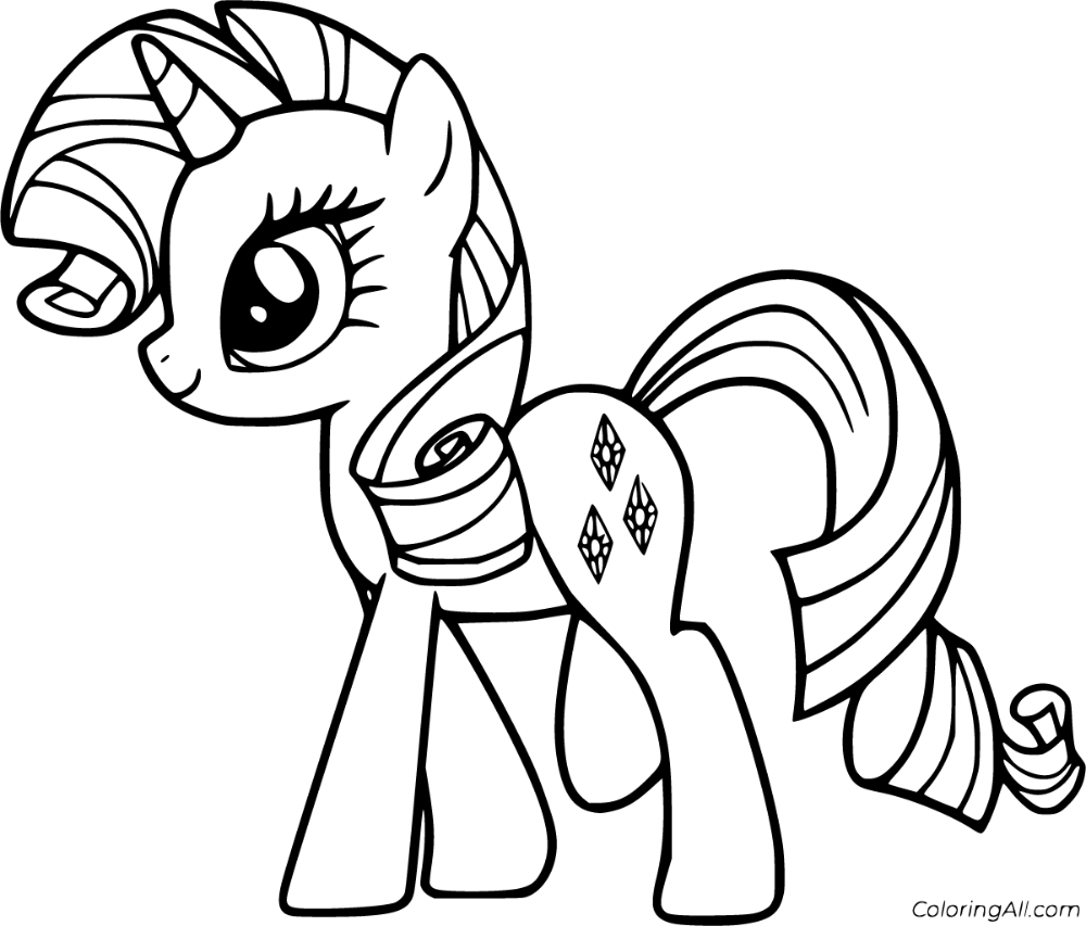 Free printable rarity coloring pages in vector format easy to print from any device and automatiâ cartoon coloring pages horse coloring pages coloring pages