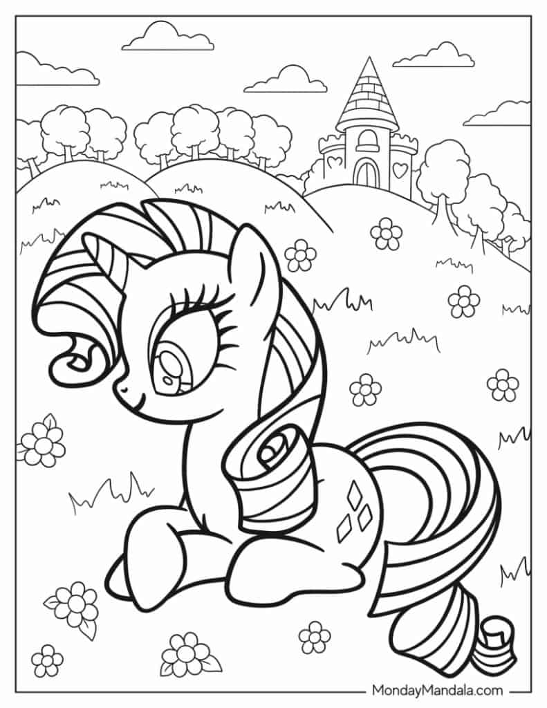 My little pony coloring pages free pdf printables